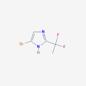 molecular formula C5H5BrF2N2 B2926186 5-Bromo-2-(1,1-difluoroethyl)-1H-imidazole CAS No. 1785475-96-8