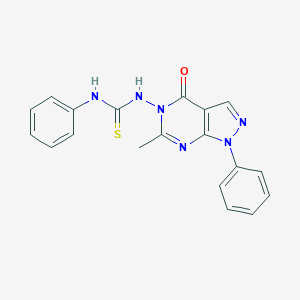 N-(6-methyl-4-oxo-1-phenyl-1,4-dihydro-5H-pyrazolo[3,4-d]pyrimidin-5-yl)-N'-phenylthiourea