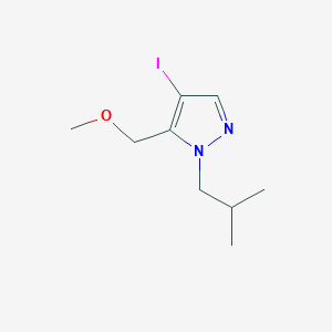 molecular formula C9H15IN2O B2926194 4-iodo-1-isobutyl-5-(methoxymethyl)-1H-pyrazole CAS No. 1856079-94-1