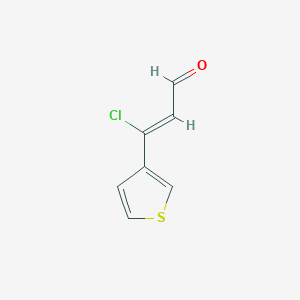 molecular formula C7H5ClOS B2926201 (2Z)-3-chloro-3-(thiophen-3-yl)prop-2-enal CAS No. 1036271-74-5