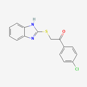 molecular formula C15H11ClN2OS B2926211 2-(1H-苯并咪唑-2-基硫代)-1-(4-氯苯基)乙酮 CAS No. 22794-89-4