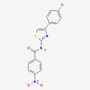 B2926217 N-[4-(4-bromophenyl)-1,3-thiazol-2-yl]-4-nitrobenzamide CAS No. 300569-82-8