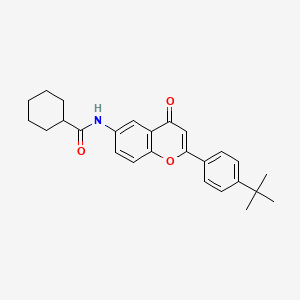 B2926227 N-[2-(4-tert-butylphenyl)-4-oxo-4H-chromen-6-yl]cyclohexanecarboxamide CAS No. 923150-69-0