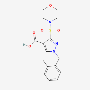 B2926245 1-(2-methylbenzyl)-3-(morpholinosulfonyl)-1H-pyrazole-4-carboxylic acid CAS No. 1251680-63-3