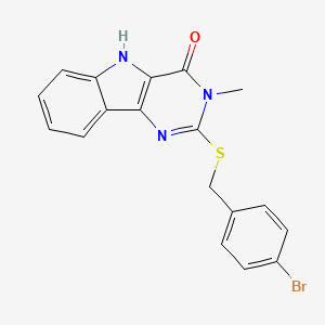 2-[(4-bromophenyl)methylsulfanyl]-3-methyl-5H-pyrimido[5,4-b]indol-4-one