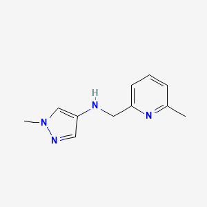 1-methyl-N-((6-methylpyridin-2-yl)methyl)-1H-pyrazol-4-amine