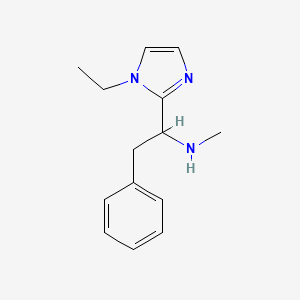 molecular formula C14H19N3 B2926263 [1-(1-乙基-1H-咪唑-2-基)-2-苯乙基](甲基)胺 CAS No. 1469061-64-0