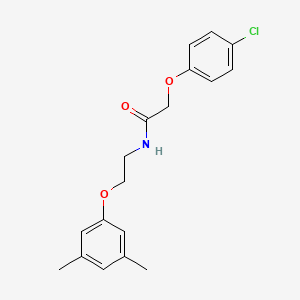 molecular formula C18H20ClNO3 B2926268 2-(4-chlorophenoxy)-N-[2-(3,5-dimethylphenoxy)ethyl]acetamide CAS No. 459185-97-8