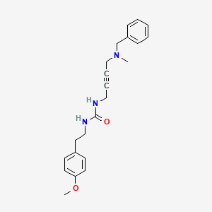 molecular formula C22H27N3O2 B2926270 1-(4-(Benzyl(methyl)amino)but-2-yn-1-yl)-3-(4-methoxyphenethyl)urea CAS No. 1396852-33-7