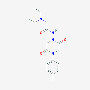 molecular formula C17H24N4O3 B292628 2-(diethylamino)-N-[4-(4-methylphenyl)-2,5-dioxo-1-piperazinyl]acetamide 