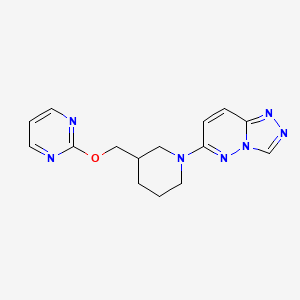 B2926290 6-[3-(Pyrimidin-2-yloxymethyl)piperidin-1-yl]-[1,2,4]triazolo[4,3-b]pyridazine CAS No. 2379948-01-1