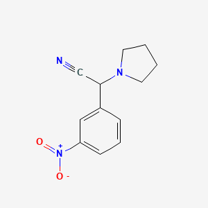 molecular formula C12H13N3O2 B2926313 (3-硝基苯基)(吡咯烷-1-基)乙腈 CAS No. 687614-64-8