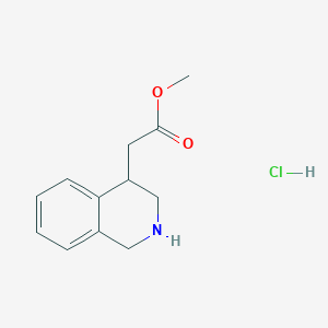 molecular formula C12H16ClNO2 B2926316 Methyl 2-(1,2,3,4-tetrahydroisoquinolin-4-yl)acetate hydrochloride CAS No. 16261-33-9