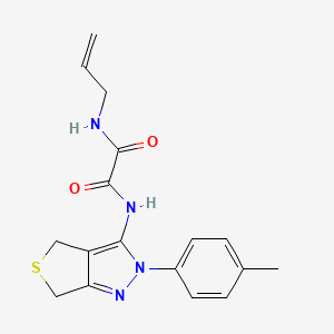 N'-[2-(4-methylphenyl)-4,6-dihydrothieno[3,4-c]pyrazol-3-yl]-N-prop-2-enyloxamide