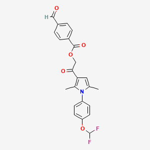 [2-[1-[4-(Difluoromethoxy)phenyl]-2,5-dimethylpyrrol-3-yl]-2-oxoethyl] 4-formylbenzoate