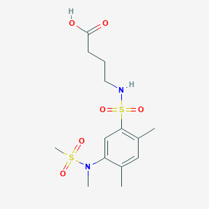 4-(2,4-dimethyl-5-(N-methylmethylsulfonamido)phenylsulfonamido)butanoic acid