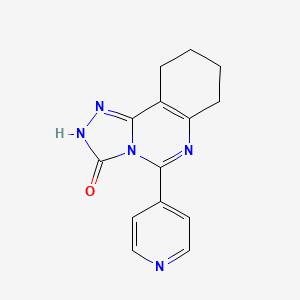 molecular formula C14H13N5O B2926327 5-(pyridin-4-yl)-7,8,9,10-tetrahydro[1,2,4]triazolo[4,3-c]quinazolin-3(2H)-one CAS No. 1260993-91-6