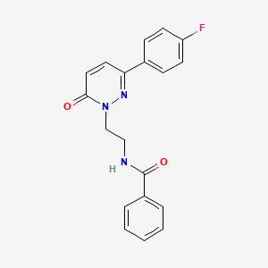 molecular formula C19H16FN3O2 B2926331 N-(2-(3-(4-fluorophenyl)-6-oxopyridazin-1(6H)-yl)ethyl)benzamide CAS No. 921804-18-4