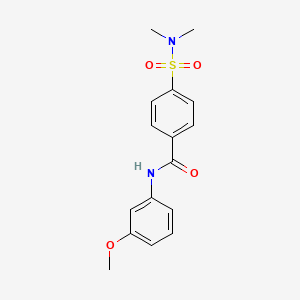 molecular formula C16H18N2O4S B2926334 4-(dimethylsulfamoyl)-N-(3-methoxyphenyl)benzamide CAS No. 313646-57-0