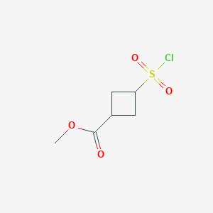 molecular formula C6H9ClO4S B2926337 Methyl 3-(chlorosulfonyl)cyclobutane-1-carboxylate CAS No. 1248799-94-1