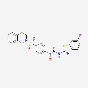 4-((3,4-dihydroisoquinolin-2(1H)-yl)sulfonyl)-N'-(6-fluorobenzo[d]thiazol-2-yl)benzohydrazide