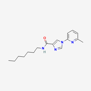 molecular formula C17H24N4O B2926344 N-heptyl-1-(6-methylpyridin-2-yl)imidazole-4-carboxamide CAS No. 477864-42-9