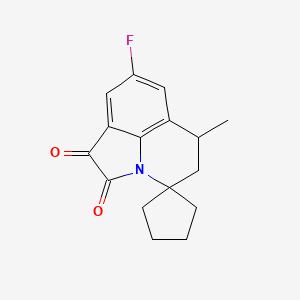 8'-Fluoro-6'-methyl-5',6'-dihydrospiro[cyclopentane-1,4'-pyrrolo[3,2,1-ij]quinoline]-1',2'-dione