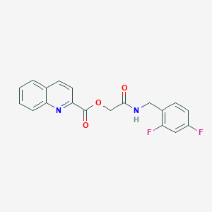 molecular formula C19H14F2N2O3 B2926348 {[2,4-二氟苯基)甲基]氨基甲酰基}甲基喹啉-2-羧酸酯 CAS No. 1794939-90-4