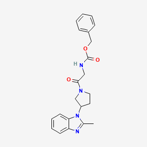 benzyl (2-(3-(2-methyl-1H-benzo[d]imidazol-1-yl)pyrrolidin-1-yl)-2-oxoethyl)carbamate