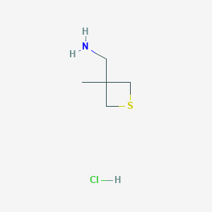 molecular formula C5H12ClNS B2926353 (3-Methylthietan-3-yl)methanamine hydrochloride CAS No. 2219373-59-6