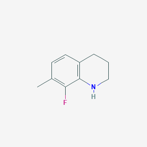 molecular formula C10H12FN B2926359 8-Fluoro-7-methyl-1,2,3,4-tetrahydroquinoline CAS No. 1701931-03-4