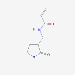 molecular formula C9H14N2O2 B2926361 N-[(1-Methyl-2-oxopyrrolidin-3-yl)methyl]prop-2-enamide CAS No. 2411288-04-3