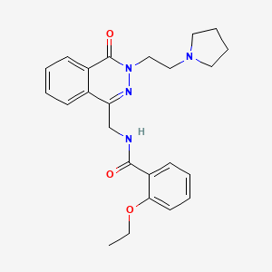 molecular formula C24H28N4O3 B2926364 2-乙氧基-N-((4-氧代-3-(2-(吡咯烷-1-基)乙基)-3,4-二氢酞嗪-1-基)甲基)苯甲酰胺 CAS No. 1428373-91-4