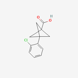 molecular formula C12H11ClO2 B2926367 3-(2-Chlorophenyl)bicyclo[1.1.1]pentane-1-carboxylic acid CAS No. 2287315-82-4