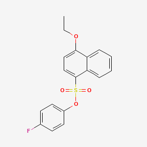 molecular formula C18H15FO4S B2926370 4-Fluorophenyl 4-ethoxynaphthalene-1-sulfonate CAS No. 2305423-32-7