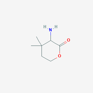 molecular formula C7H13NO2 B2926375 3-Amino-4,4-dimethyloxan-2-one CAS No. 2126159-91-7
