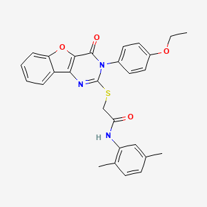 N-(2,5-dimethylphenyl)-2-((3-(4-ethoxyphenyl)-4-oxo-3,4-dihydrobenzofuro[3,2-d]pyrimidin-2-yl)thio)acetamide