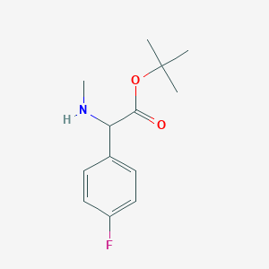 molecular formula C13H18FNO2 B2926385 Tert-butyl 2-(4-fluorophenyl)-2-(methylamino)acetate CAS No. 2248257-63-6