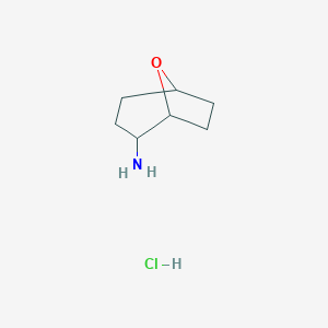 molecular formula C7H14ClNO B2926393 8-Oxabicyclo[3.2.1]octan-2-amine hcl CAS No. 2260930-74-1