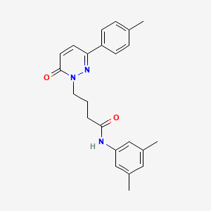 molecular formula C23H25N3O2 B2926394 N-(3,5-dimethylphenyl)-4-(6-oxo-3-(p-tolyl)pyridazin-1(6H)-yl)butanamide CAS No. 946322-36-7