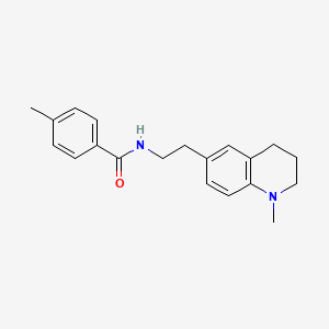 molecular formula C20H24N2O B2926399 4-methyl-N-(2-(1-methyl-1,2,3,4-tetrahydroquinolin-6-yl)ethyl)benzamide CAS No. 946362-73-8