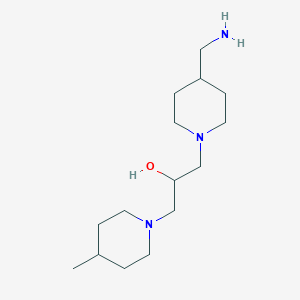molecular formula C15H31N3O B2926400 1-[4-(Aminomethyl)piperidin-1-yl]-3-(4-methylpiperidin-1-yl)propan-2-ol CAS No. 866250-72-8