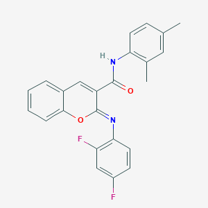 molecular formula C24H18F2N2O2 B2926401 (2Z)-2-[(2,4-difluorophenyl)imino]-N-(2,4-dimethylphenyl)-2H-chromene-3-carboxamide CAS No. 1327179-74-7