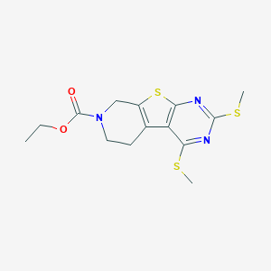 ethyl 2,4-bis(methylsulfanyl)-5,8-dihydropyrido[4',3':4,5]thieno[2,3-d]pyrimidine-7(6H)-carboxylate