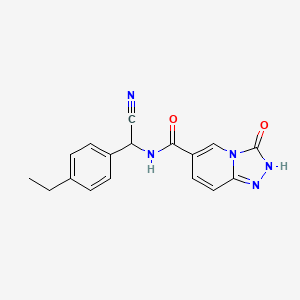 molecular formula C17H15N5O2 B2926411 N-[Cyano-(4-ethylphenyl)methyl]-3-oxo-2H-[1,2,4]triazolo[4,3-a]pyridine-6-carboxamide CAS No. 2361791-94-6