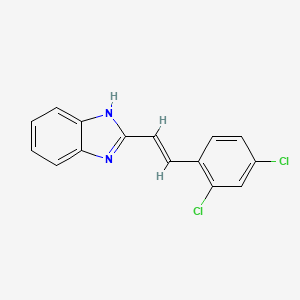 molecular formula C15H10Cl2N2 B2926422 2-(2,4-dichlorostyryl)-1H-1,3-benzimidazole CAS No. 206982-88-9