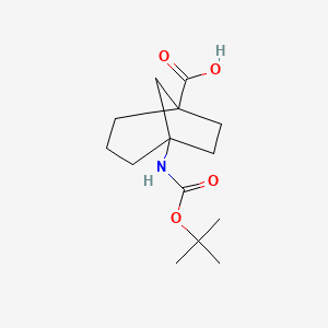 molecular formula C14H23NO4 B2926424 5-((叔丁氧羰基)氨基)双环[3.2.1]辛烷-1-羧酸 CAS No. 1049874-51-2