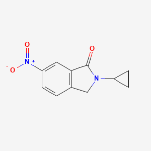 molecular formula C11H10N2O3 B2926425 2-CYclopropyl-6-nitro-3H-isoindol-1-one CAS No. 2138288-29-4