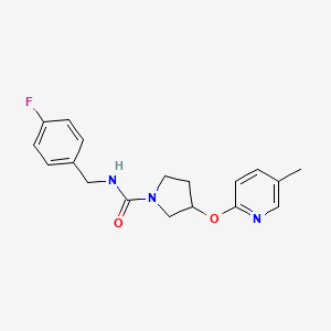 N-(4-fluorobenzyl)-3-((5-methylpyridin-2-yl)oxy)pyrrolidine-1-carboxamide