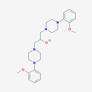 molecular formula C25H36N4O3 B2926435 1,3-Bis[4-(2-methoxyphenyl)piperazin-1-yl]propan-2-ol CAS No. 2375270-79-2